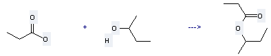 Propanoic acid, 1-methylpropyl ester: this chemical can be prepared by propionic acid and butan-2-ol